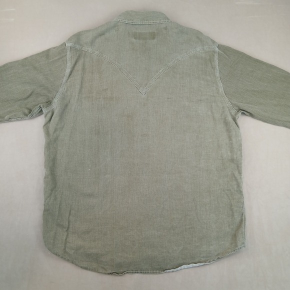 Ryan Michael XXL Mens Shirt Western Cowboy Silk Linen FLAWS 26x29 - Picture 14 of 16